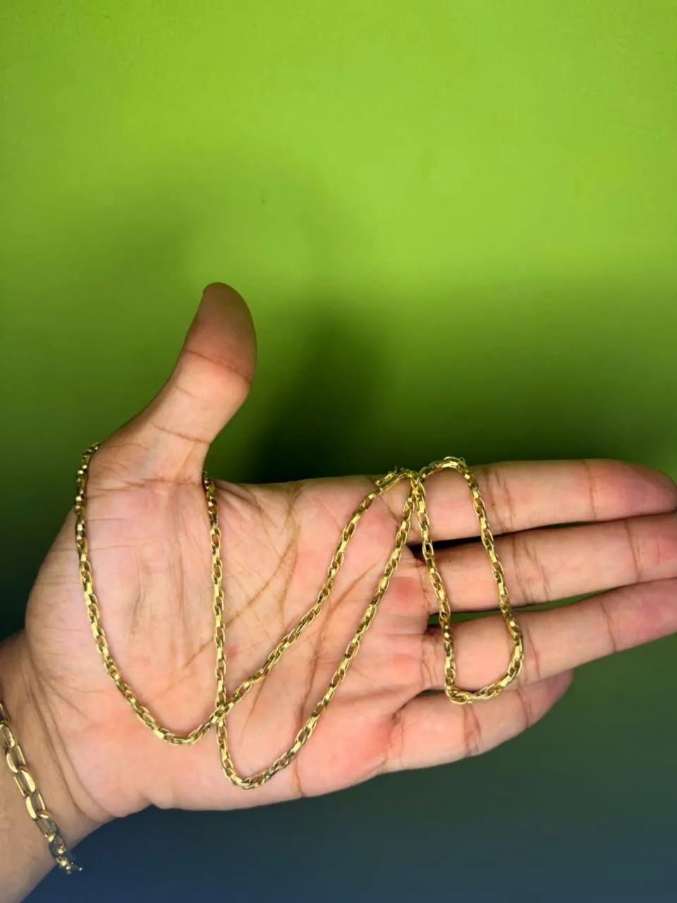 Corrente de ouro 12G de loja maciça 