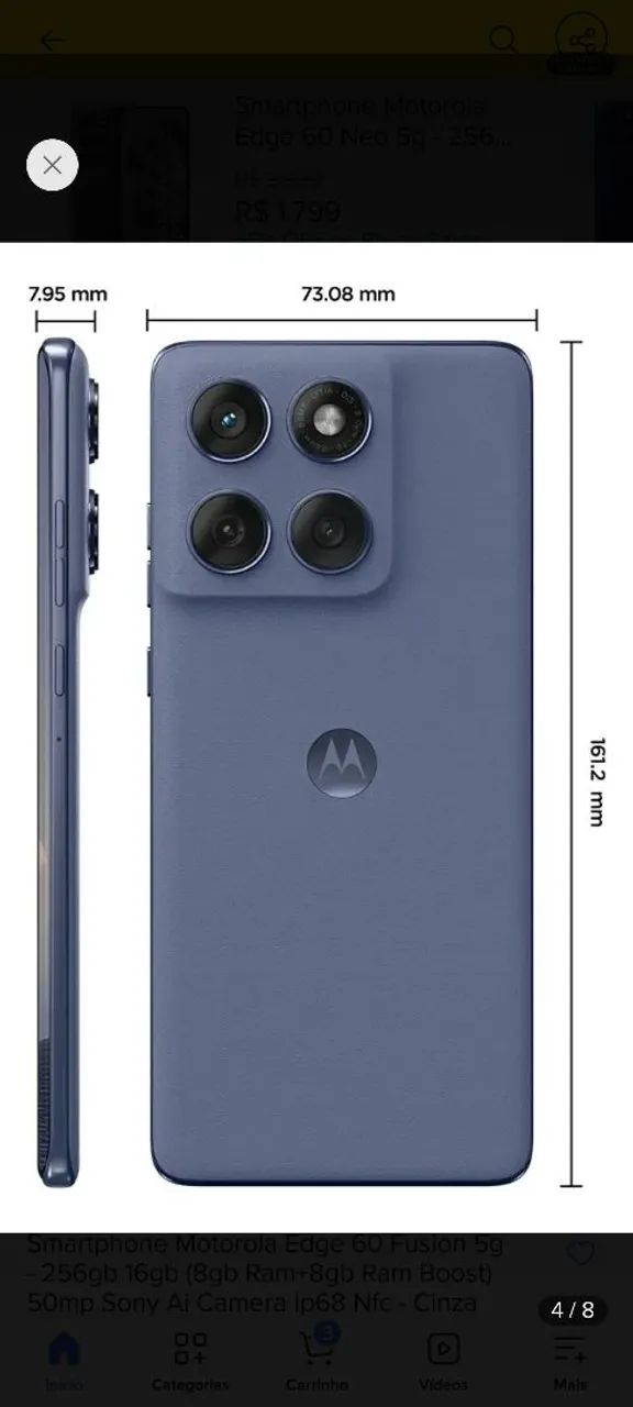 Smartphone Edge 60 Fusion  - Foto 3
