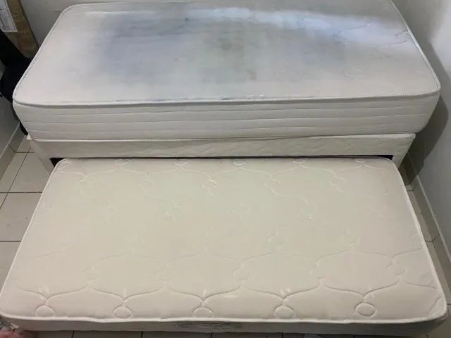 CAMA BOX COM COLCHÃO DE MOLAS + CAMA AUXILIAR PROBEL  - Foto 4