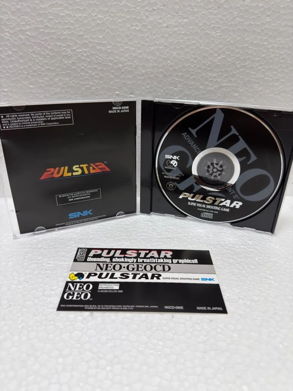 Box Neo Geo CD com 7 Jogos Prensados Completos com Manual Colorido