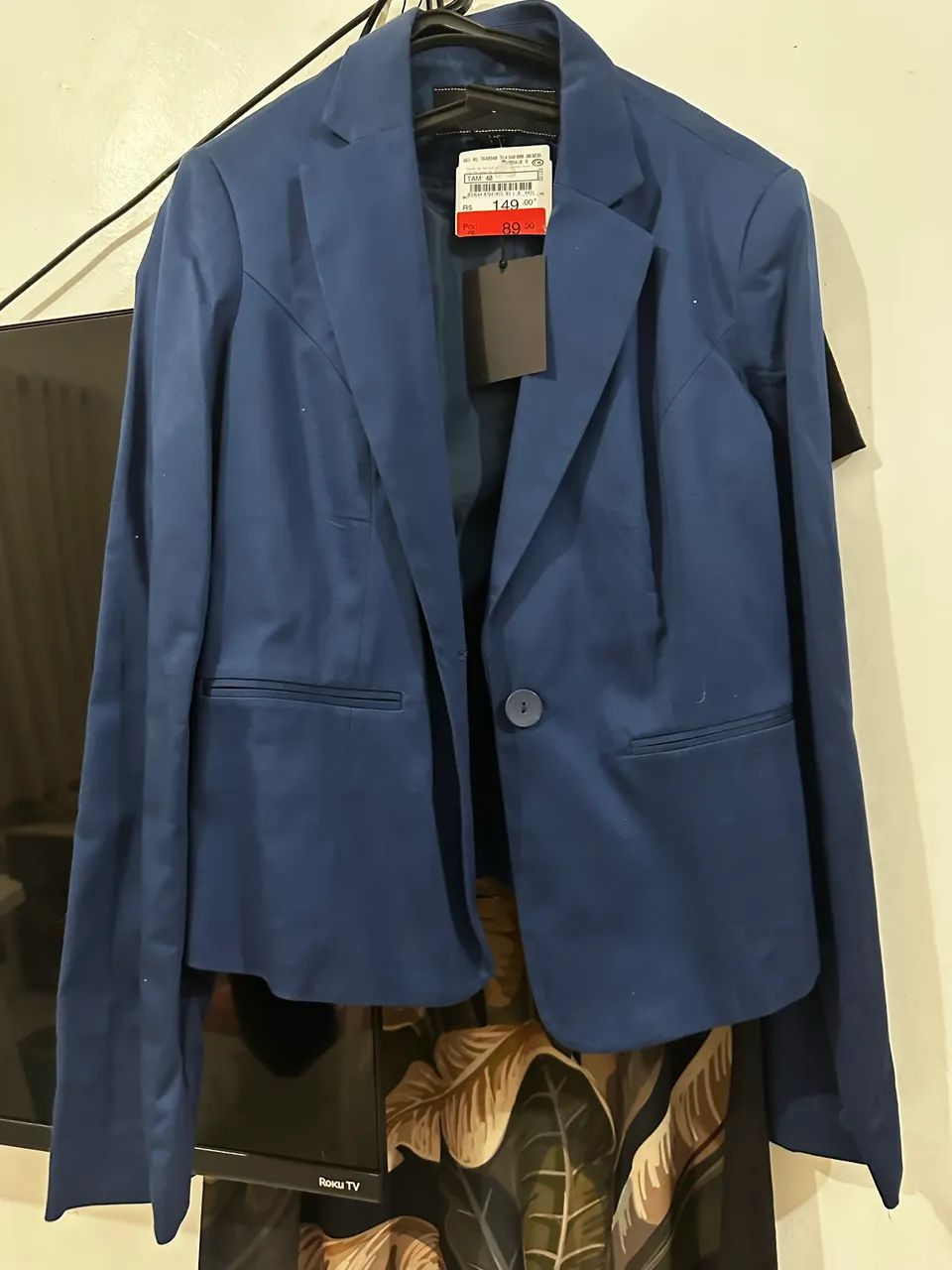 BLAZER AZUL FEMININO 