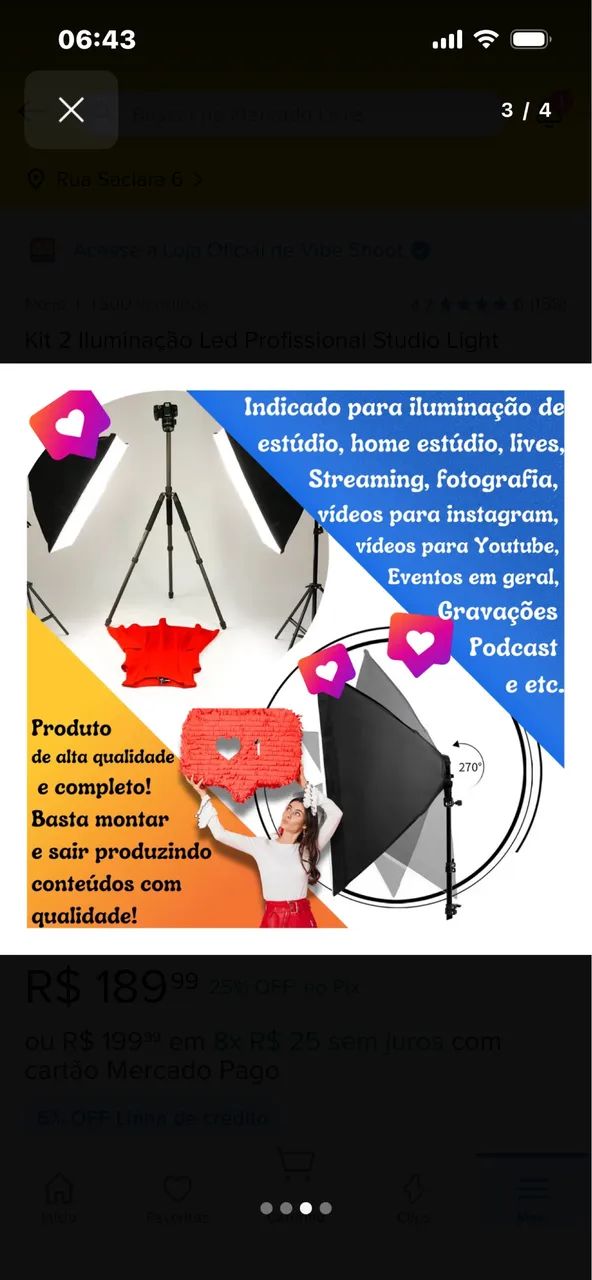Kit Iluminação Soft Box - Foto 2