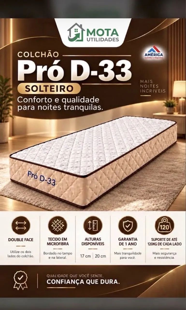 Colchão solteiro d33