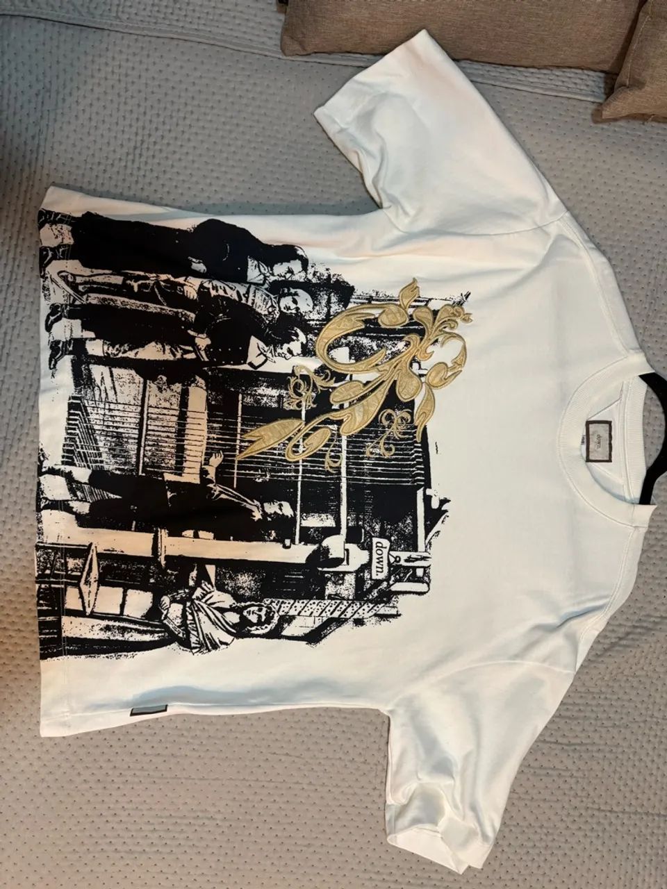 Camiseta boxy - Down Jacquards