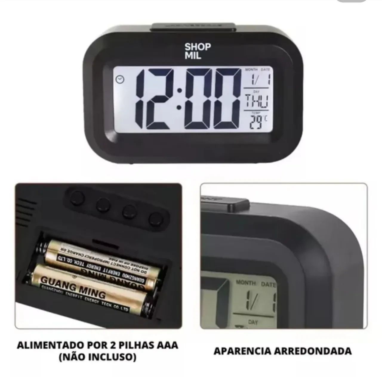 Relógio Despertador digital. Design Moderno. - Foto 2