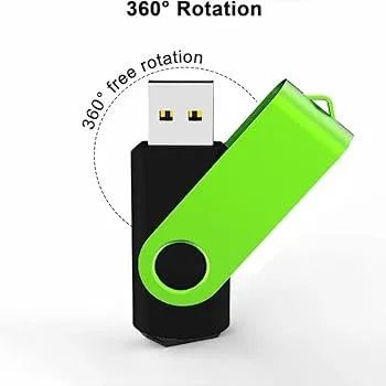 Pen Drives de 16 GB a granel USB 2.0, cartão de memória giratório com LED, armazenamento