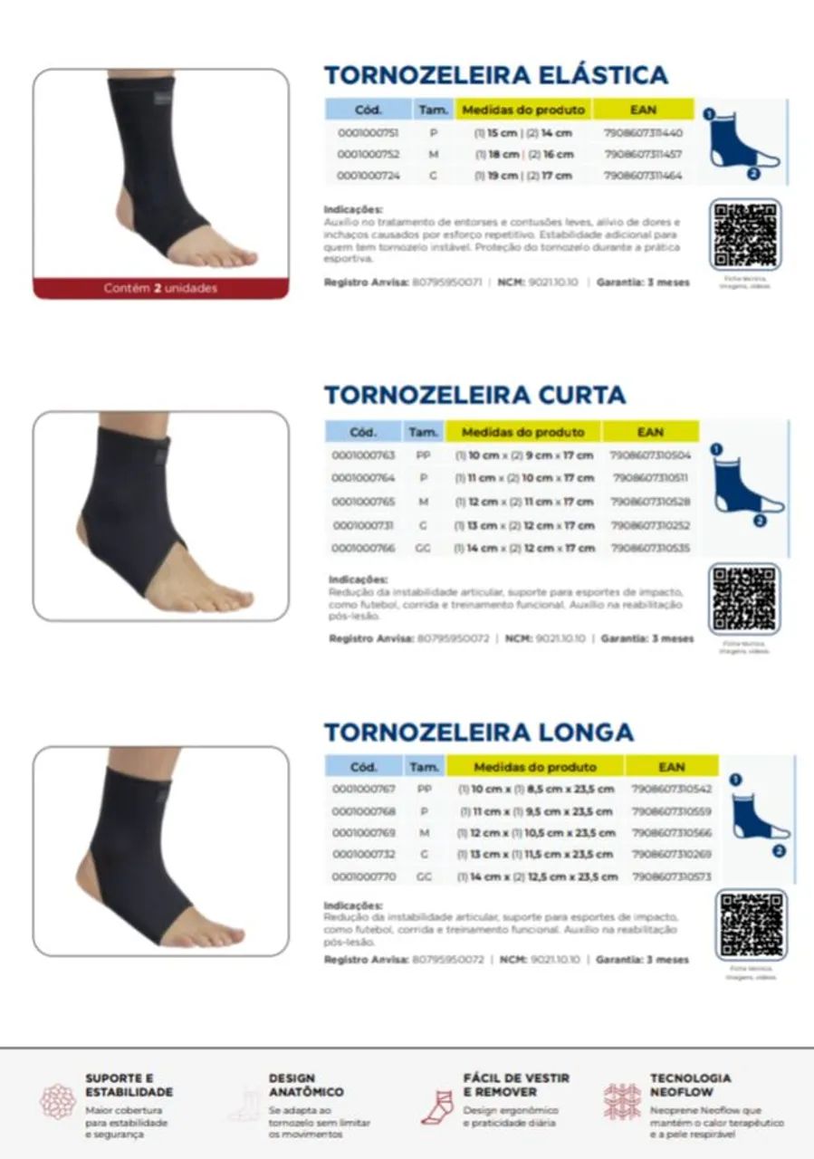 Tornozeleira Tam. M e G