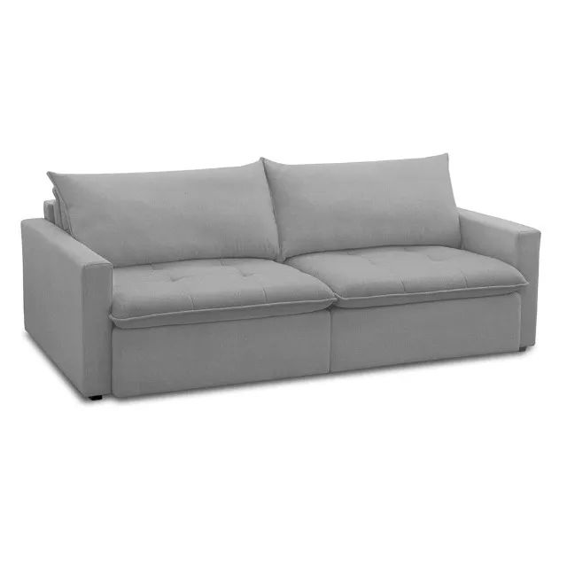 Sofá Cama Cinza 4 Lugares  - Foto 2