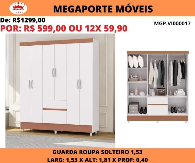 GUARDA ROUPA 6 PORTAS  - Foto 2