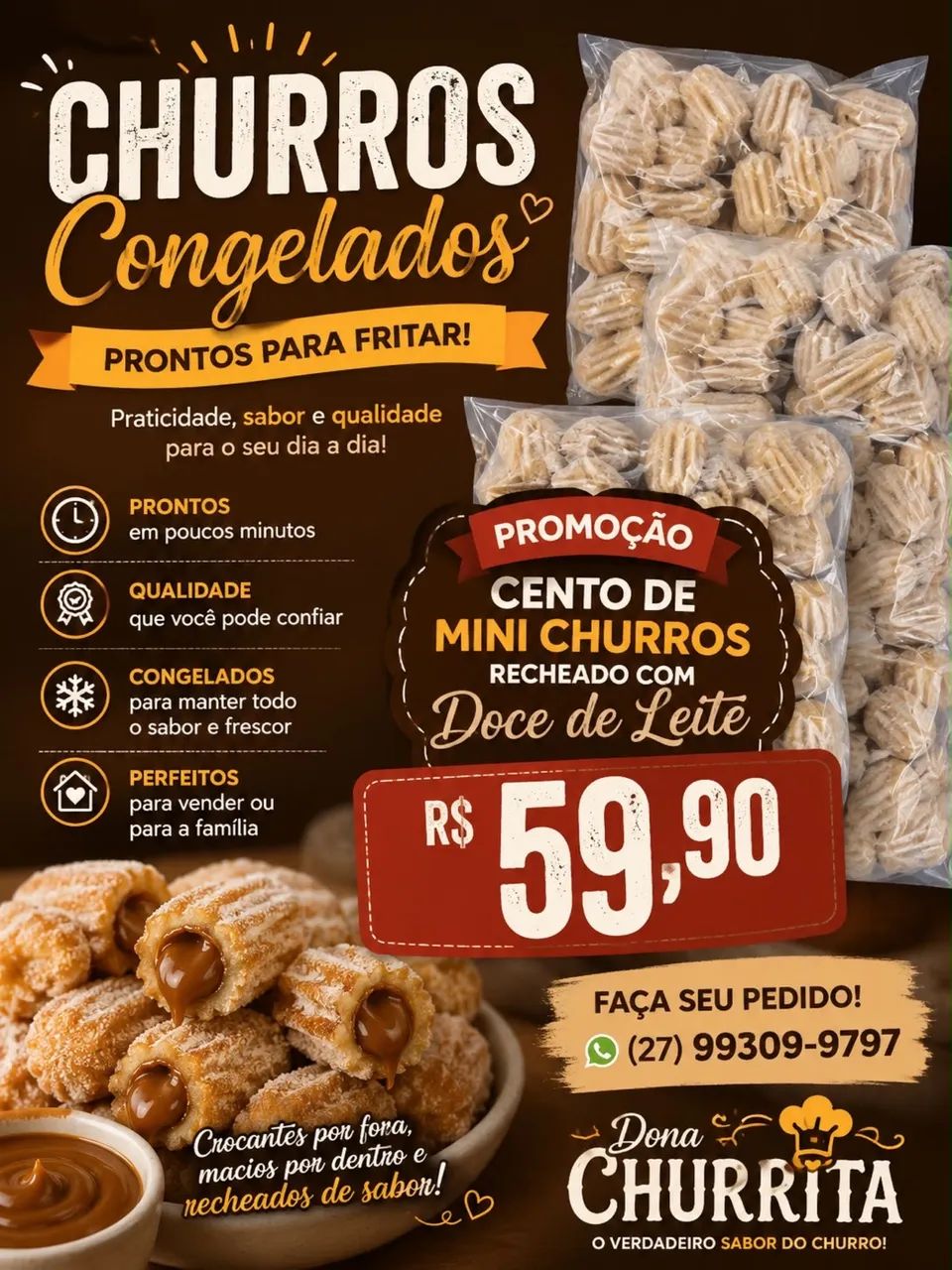 Vende se churros congelados 