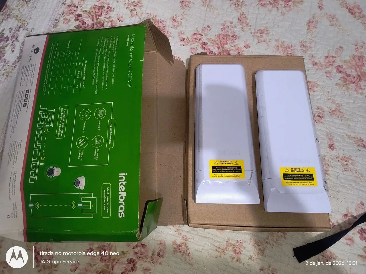 Kit Conexão Sem Fio para CFTV IP WOM 5A MiMo da Intelbras - Foto 5