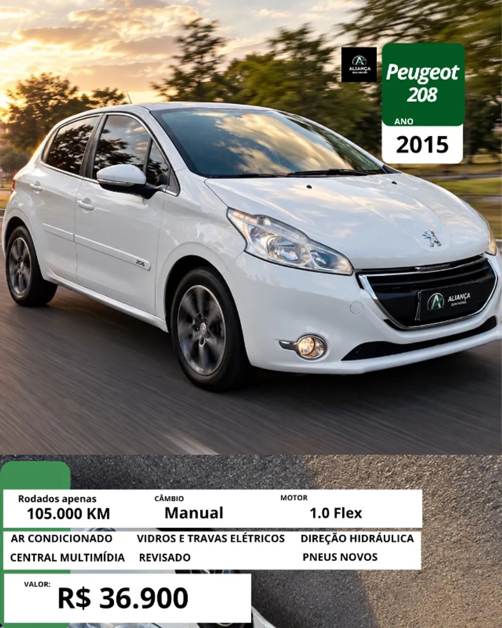 Peugeot 208 Active/active Pack 1.5 Flex 8V 5P 2015 - Foto 4