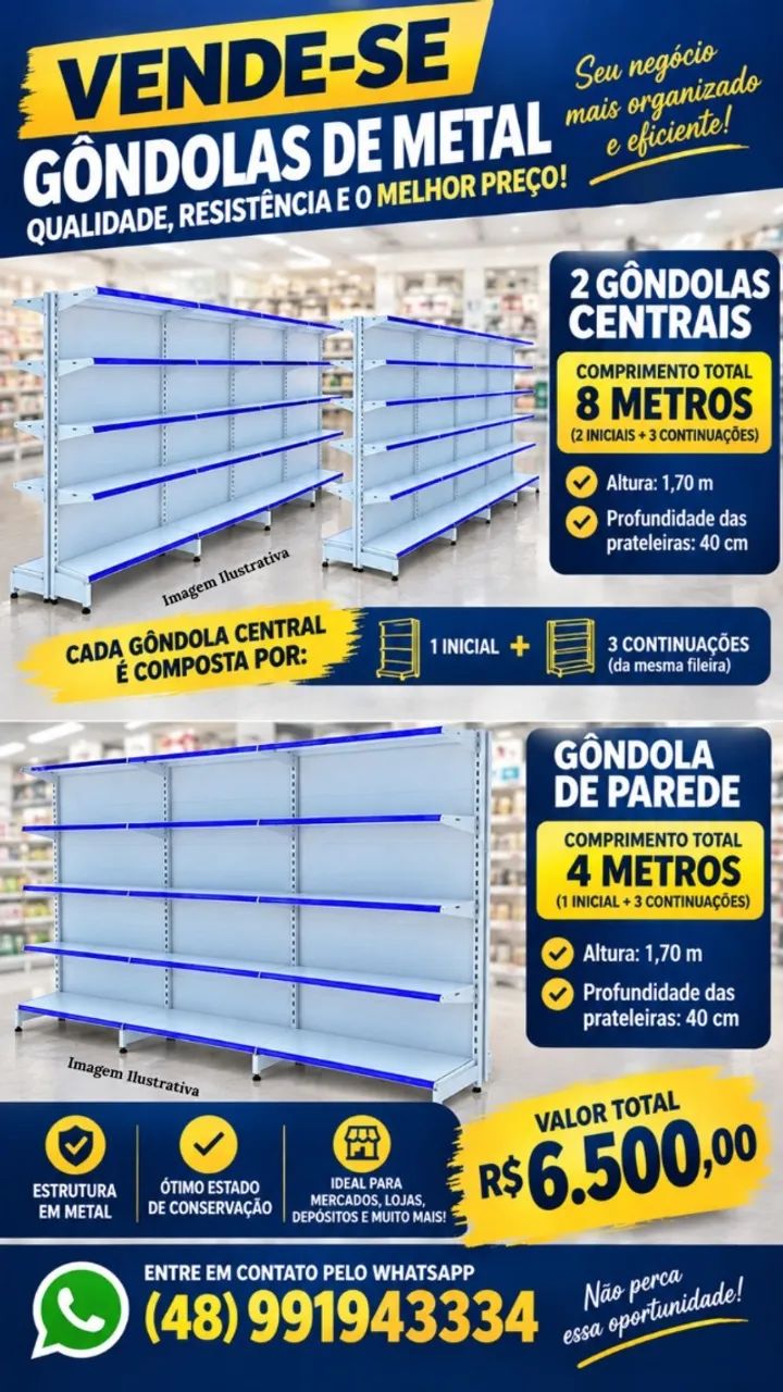 Gondolas de metal 