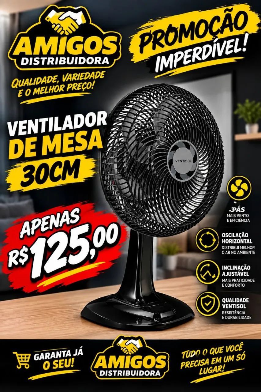 Ventilador de mesa 30cm 