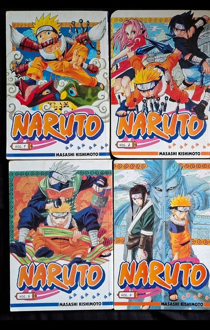 Mangás Naruto - Edição Clássica Panini - Volumes 1, 2, 3 e 4