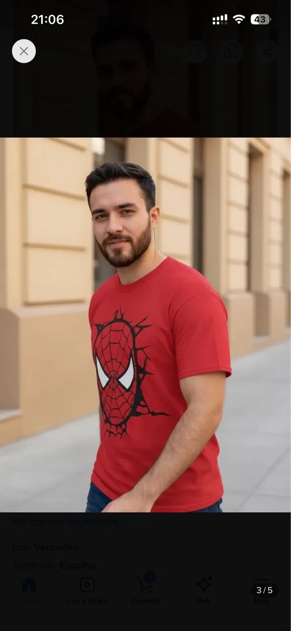 Camisa casal homem aranha  - Foto 3