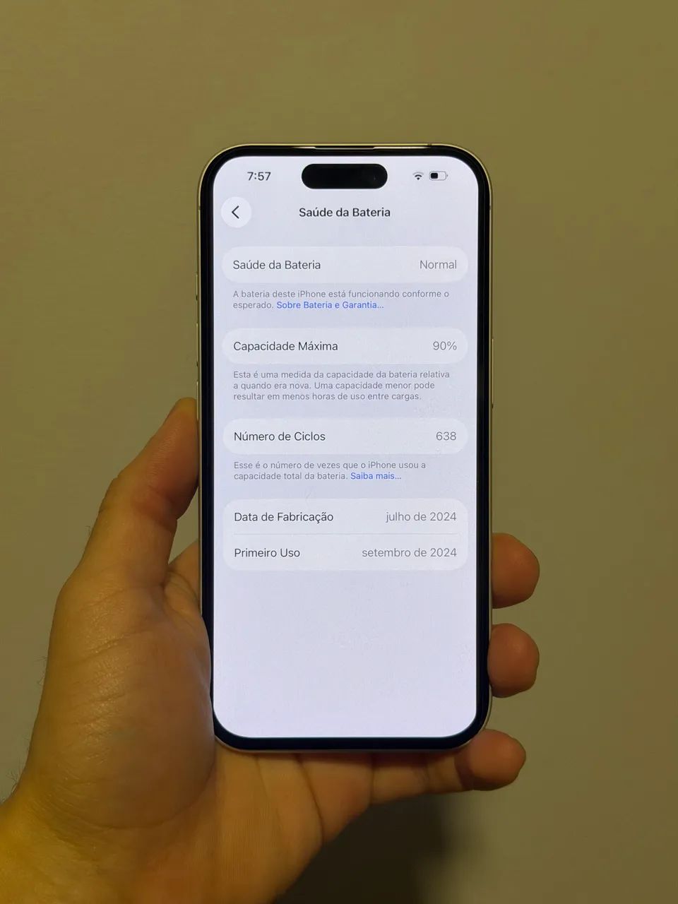 iPhone 16 128gb Branco 90% + 1 ano de garantia  - Foto 4
