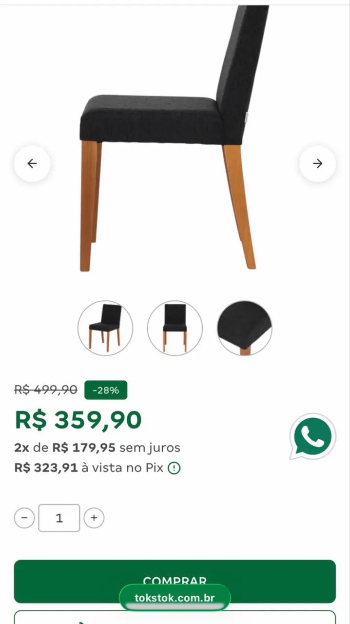 6 Cadeiras Tok&Stok  - Foto 2