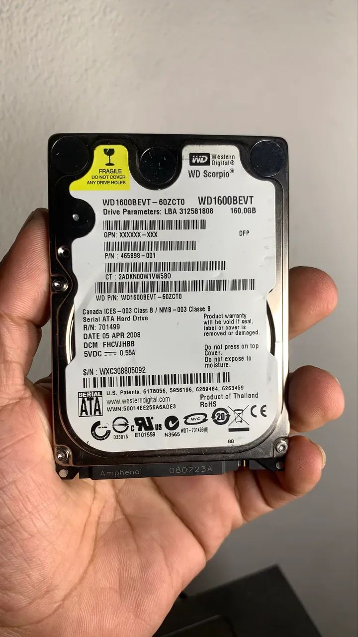 HD WD 160 GB
