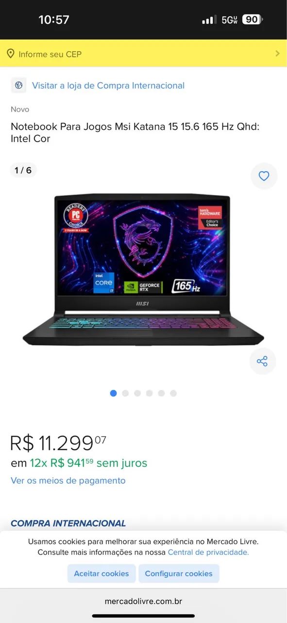 MSI Katana 15 ( usado)  - Foto 5