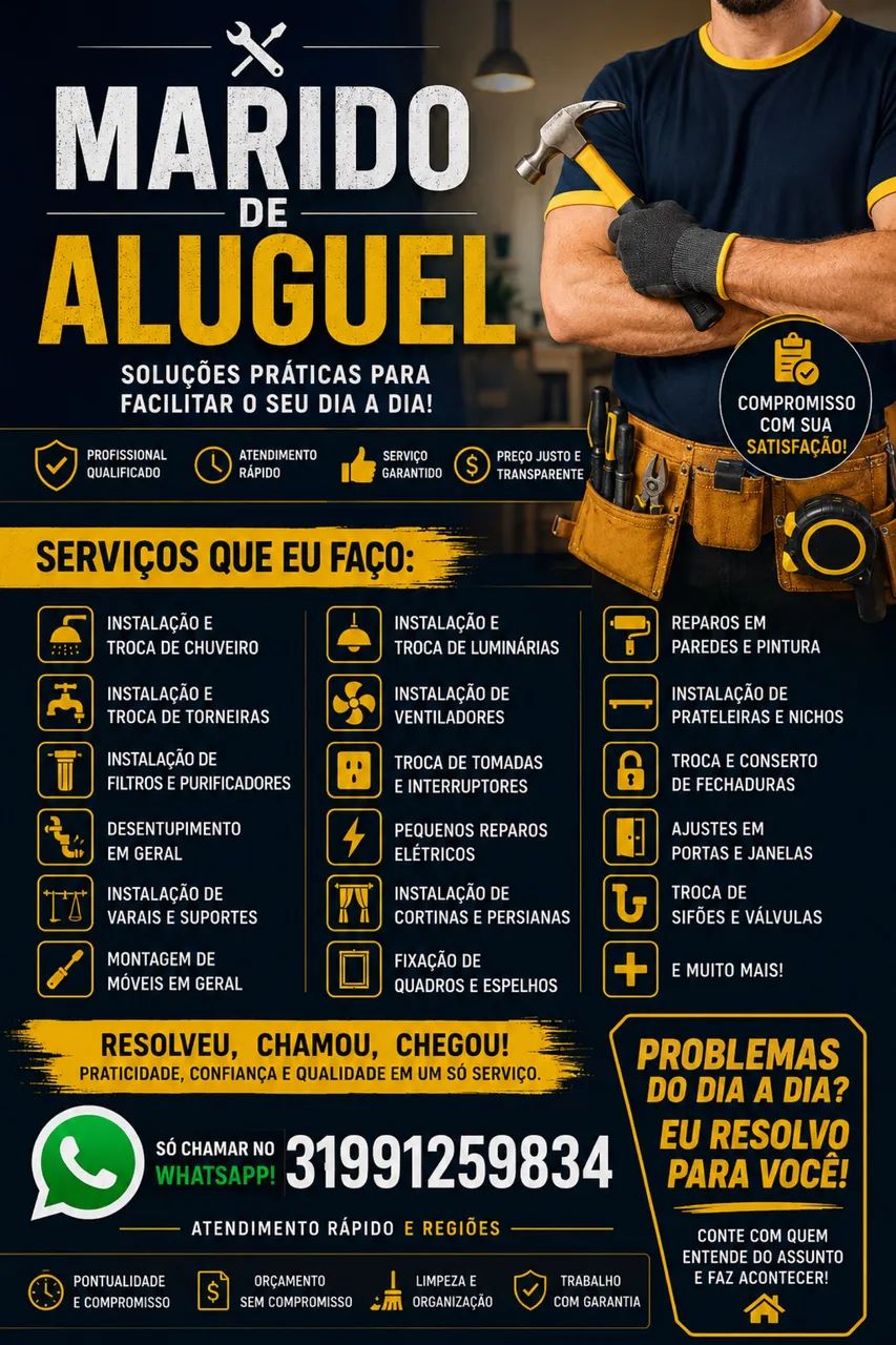     Marido de Aluguel | Serviços Residenciais com Atendimento Rápido 
