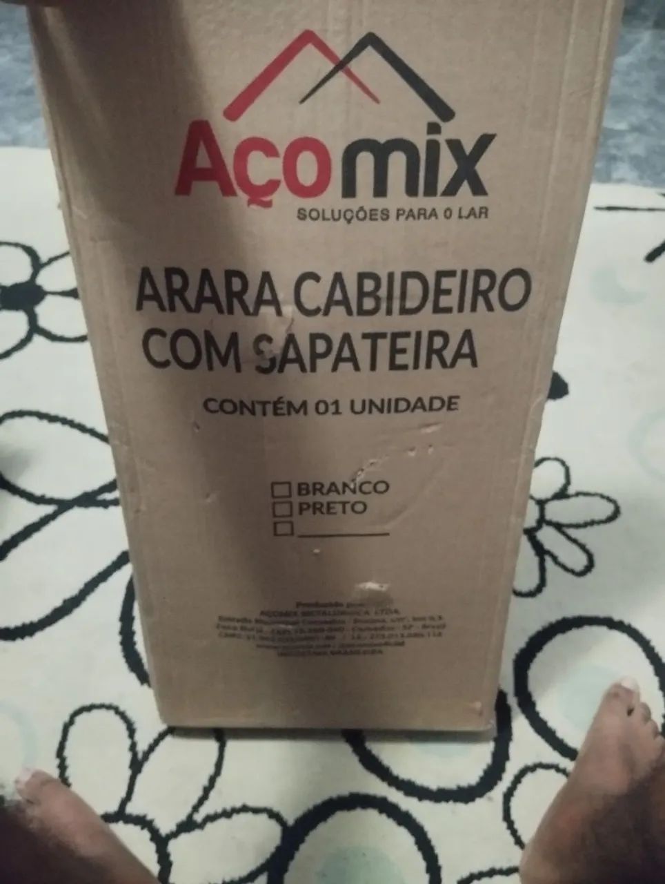Arara cabideiro com sapateira