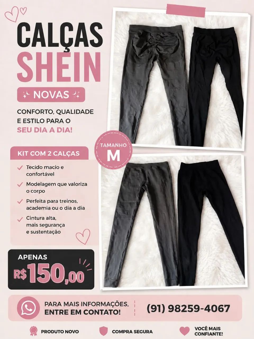 Calças da shein novas