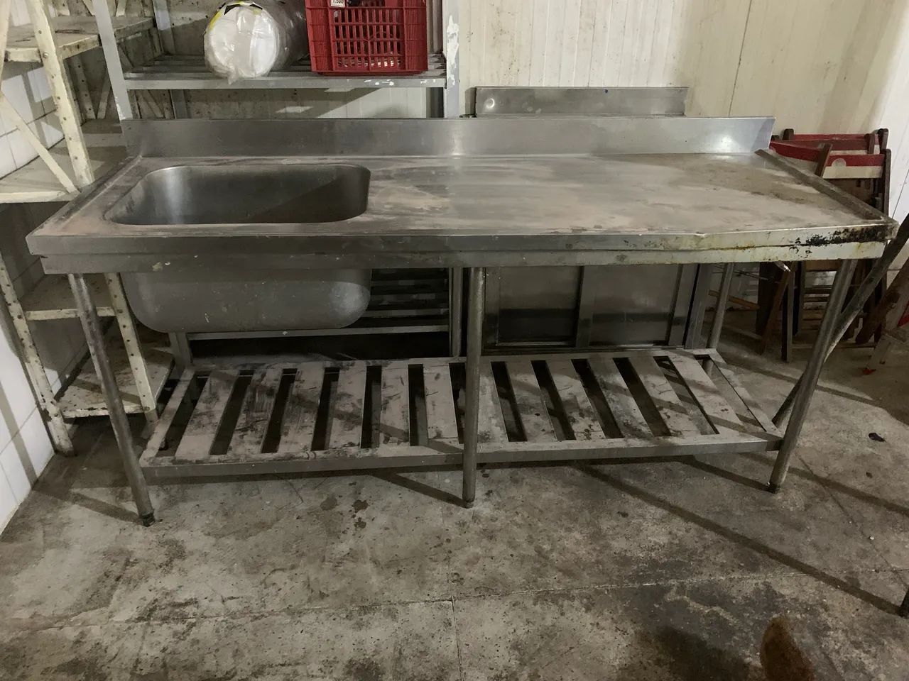 Bancada inox com pia industrial 2,00x0,70 com 1 Cuba funda - Foto 2