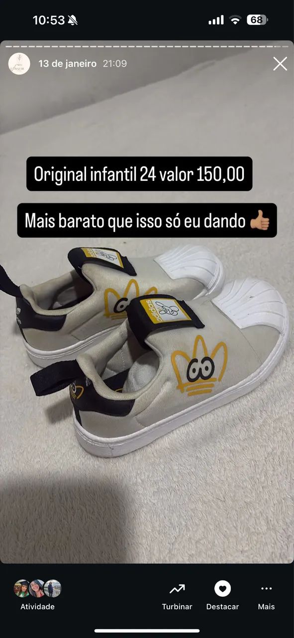 Tênis original infantil