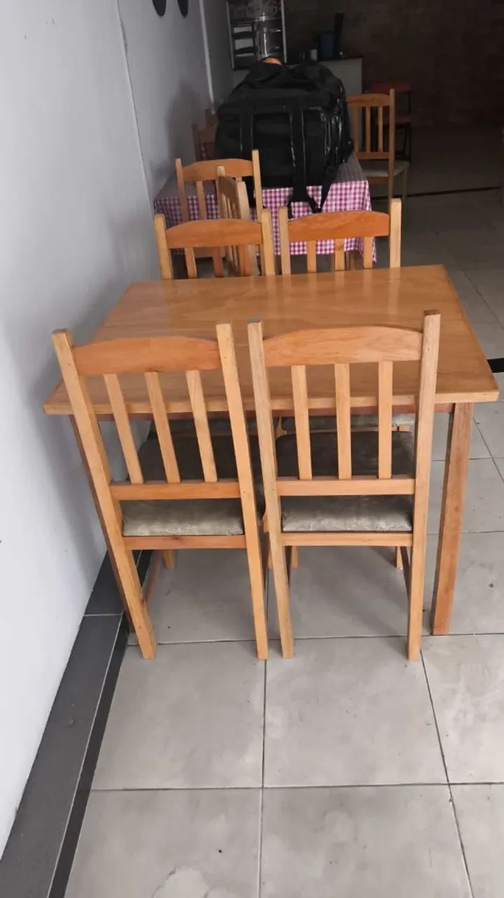 Mesa e cadeiras para pizzaria 