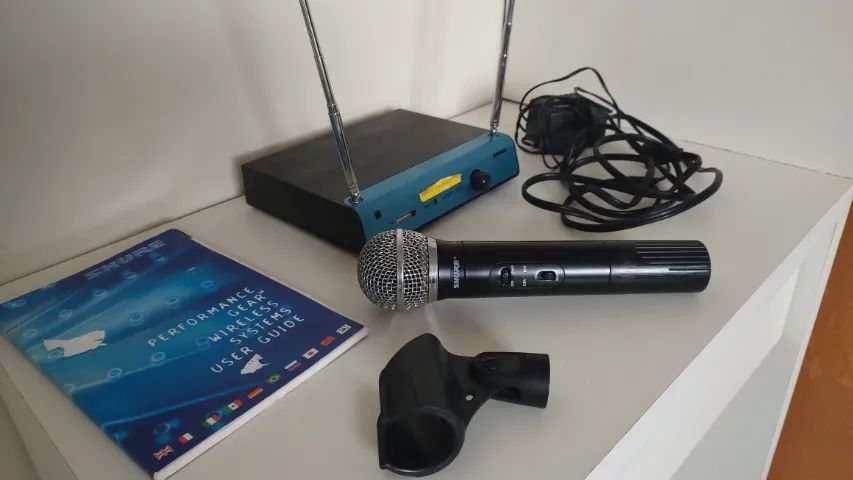 Microfone SHURE sem fio PG58 (VHF)  - Foto 4