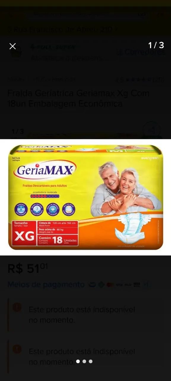 Fralda geriatrica xg