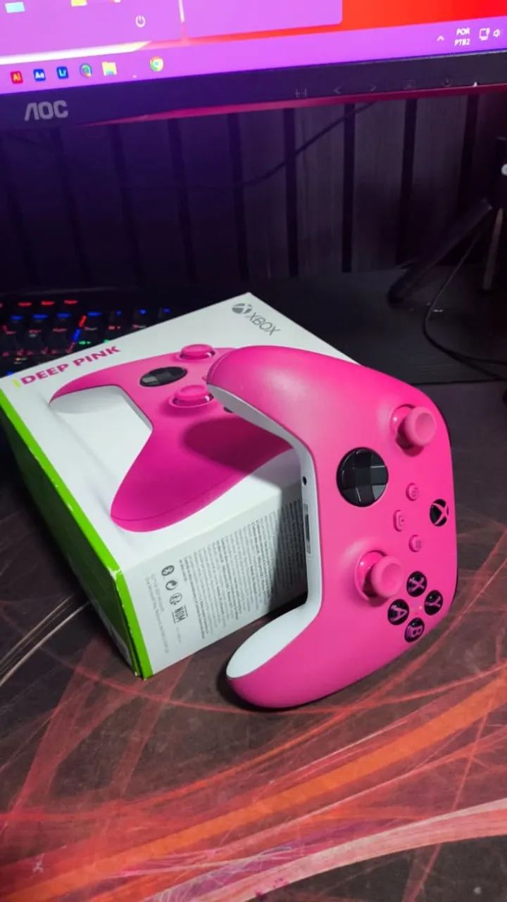Controle Xbox Original Deep Pink com Caixa Muito Conservado - Foto 4