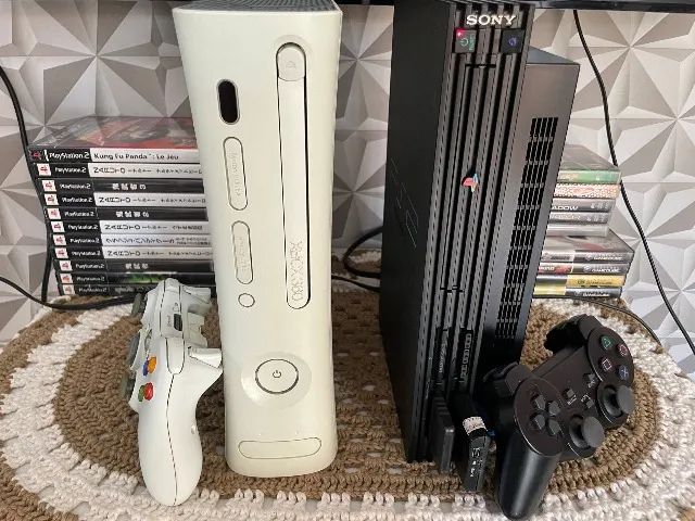 Xbox 360 Fat + PS2 Fat Bem Conservados, Compatíveis com HD - Foto 2