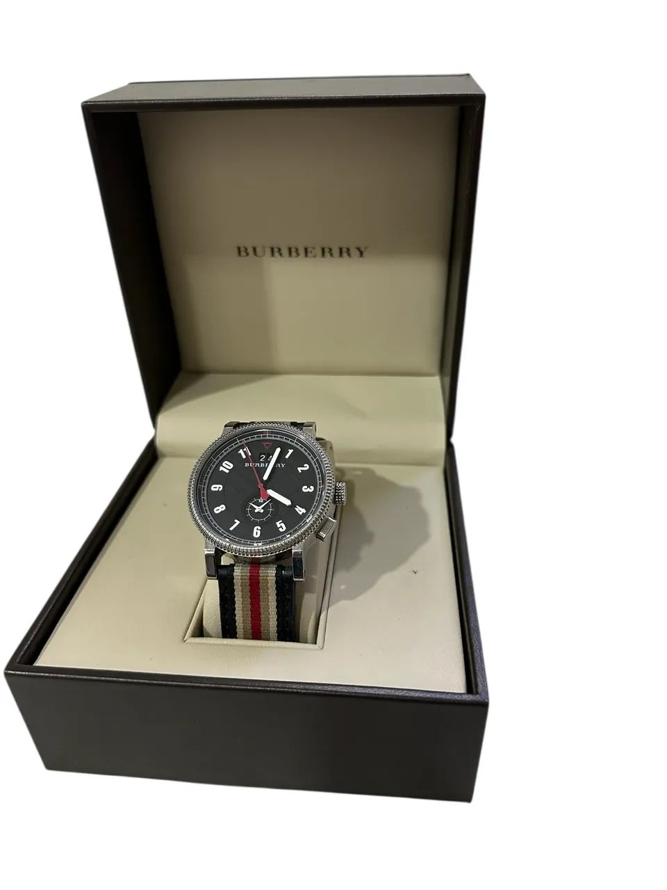 Relógio Burberry Tricolor Webbing Dual Time - Foto 2