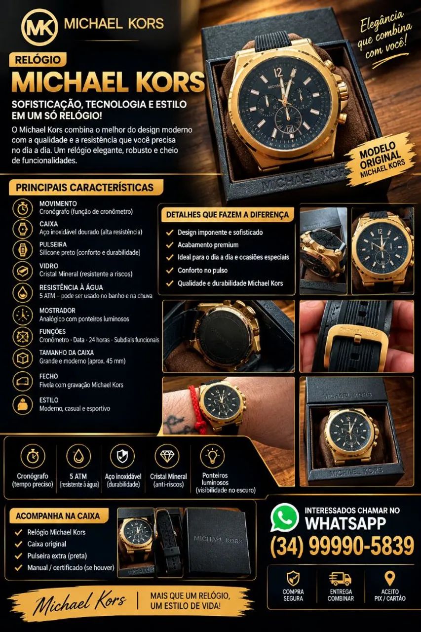 Vendo relogio michael kors 