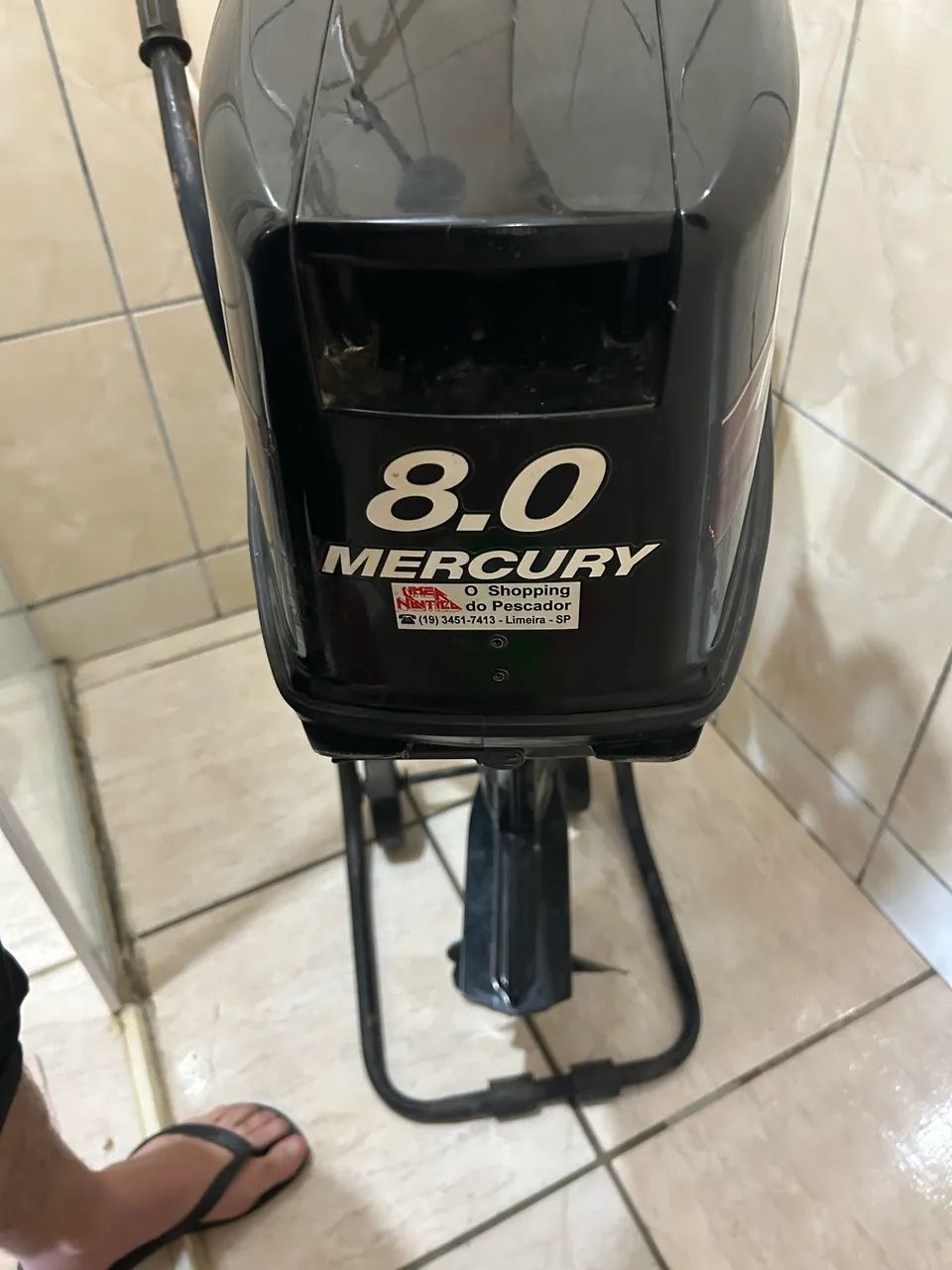 Vendo motor de popa mercury 8hp 2 tempos impecável  - Foto 5