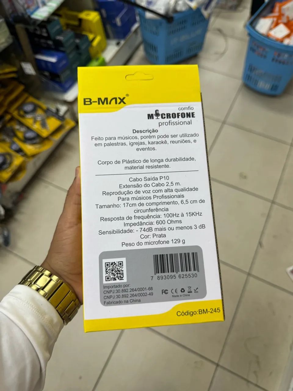 Microfone B-MAX com Fio - PROFISSIONAL - NOVO na Caixa - Foto 3