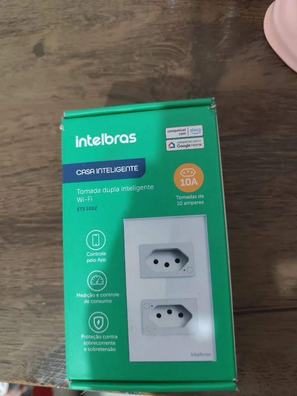 Tomada dupla inteligente Wi-Fi 