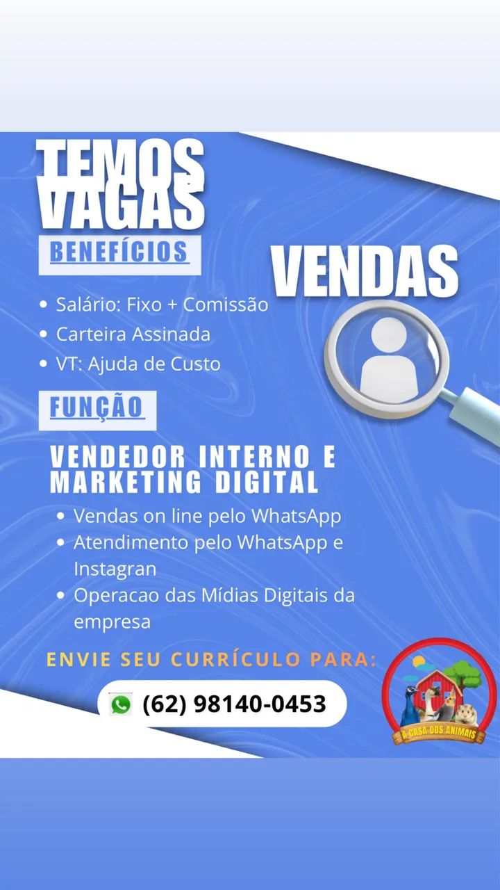 Vendedor Interno - Loja de Agropecuária 
