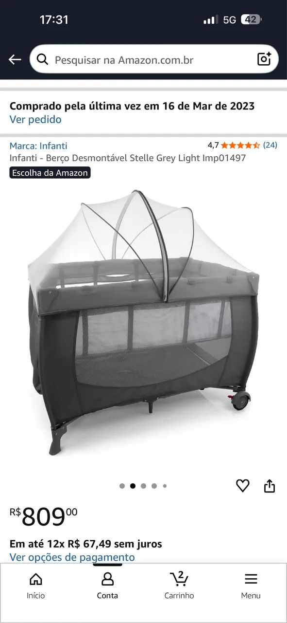Cercadinho/ berço portátil  - Foto 6