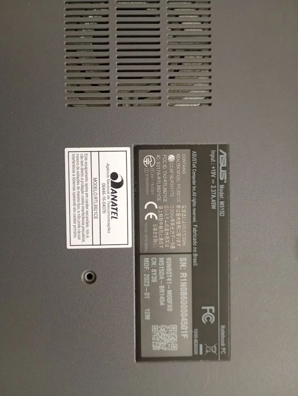 Chassi notebook asus
