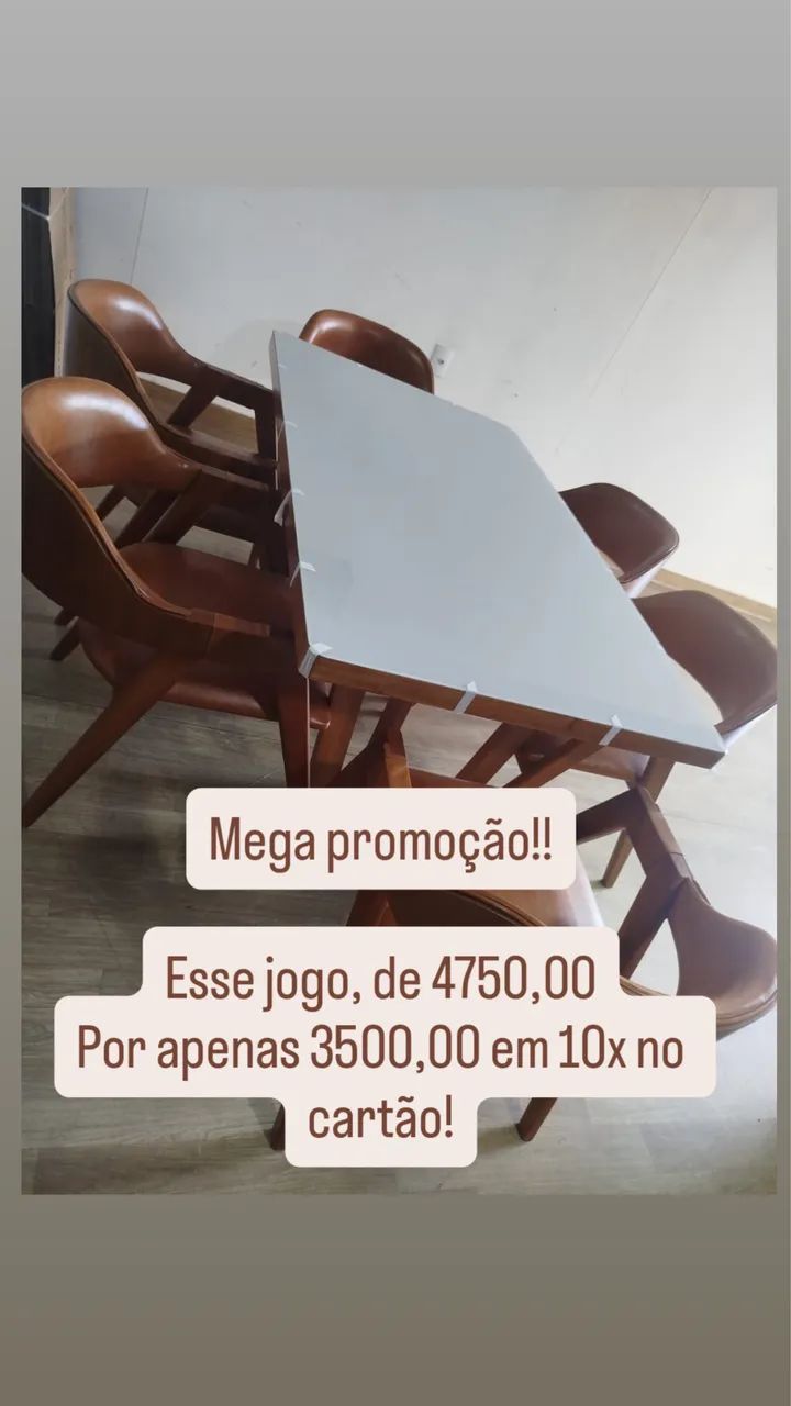 Mesa de Jantar com 6 cadeiras 