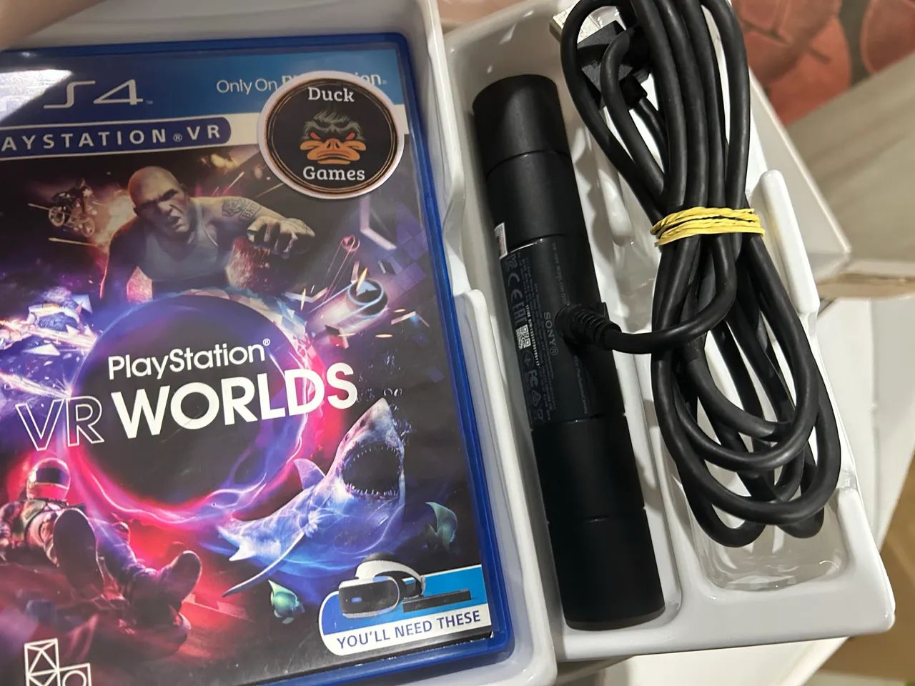 PlayStation Vr completo na caixa + adaptador para PS5 - Peças e