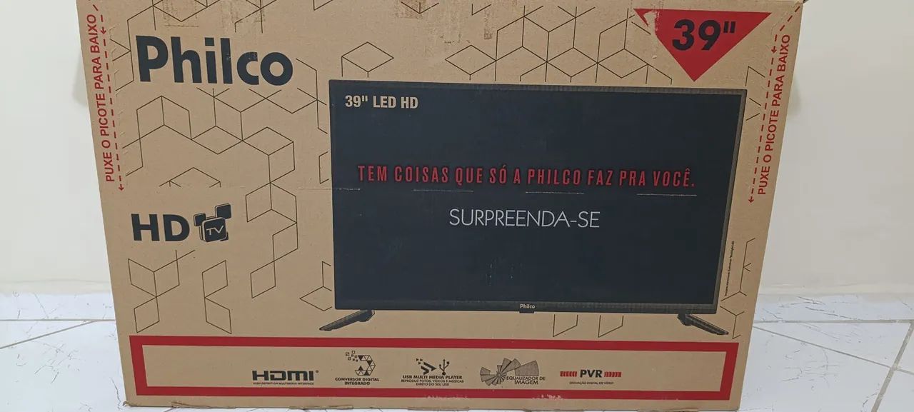 TV LED 39 polegadas Philco NOVA na caixa e  nunca usada