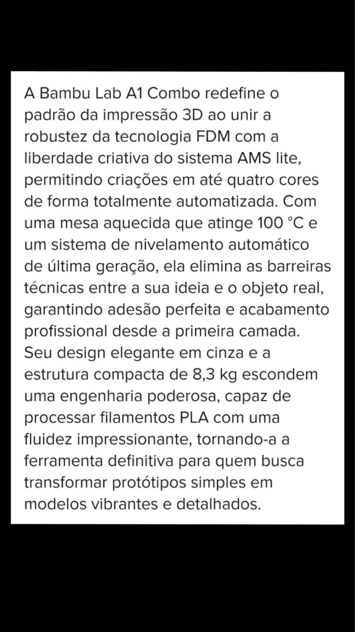 Impressora 3D Bambu lab A1 Combo - Foto 3