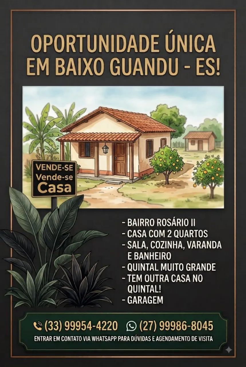 Vendo casa em Baixo Guandu/ES