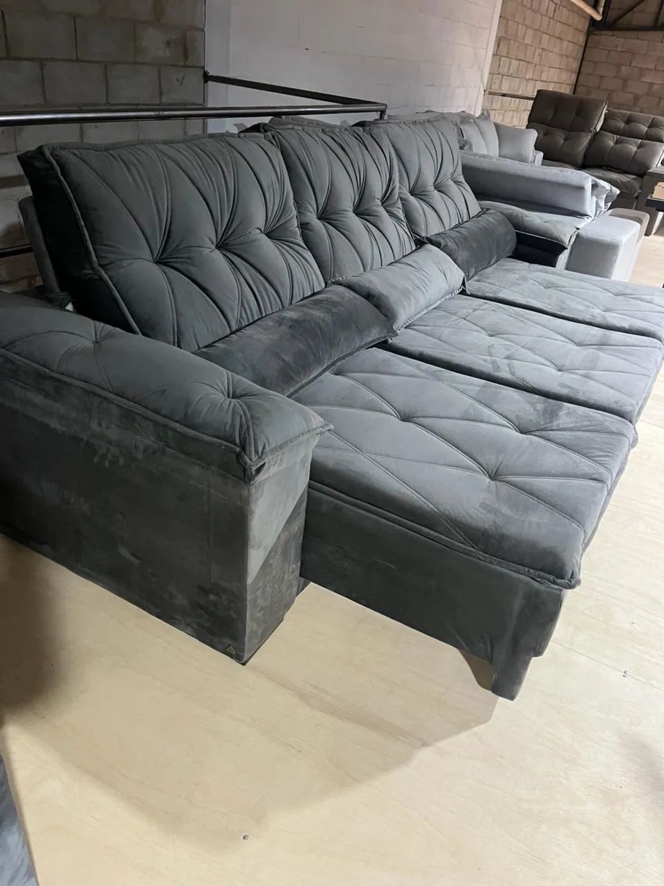 SOFÁ ÔNIX RETRÁTIL E RECLINÁVEL - LARGURA 2.90 - Foto 3