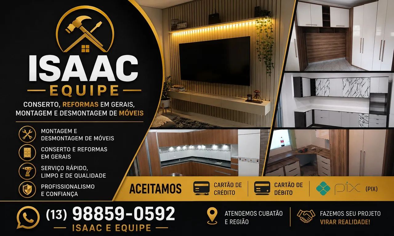 Montagem e desmontagem de móveis e reparo em geral