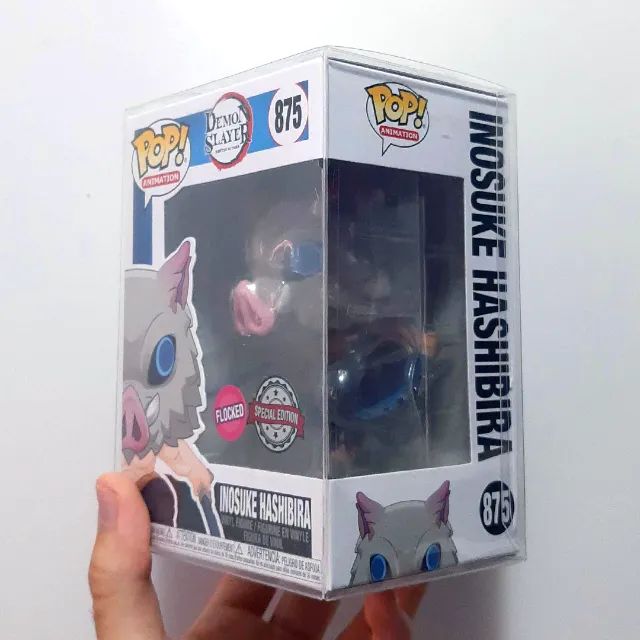 Funko Pop Demon Slayer Inosuke Flocked selo clássico de SpecialEdition (Vaulted) #875 - Foto 4
